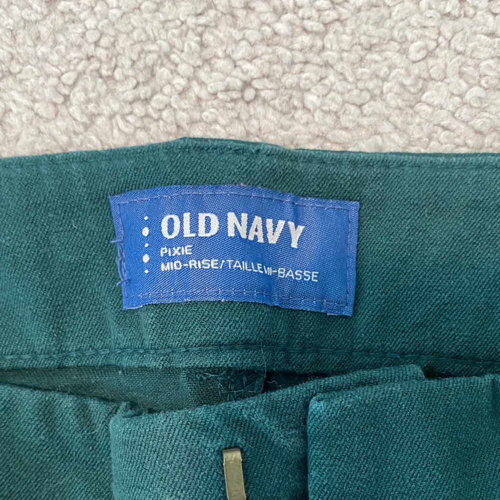 Green Pixie Mid-Rise Pants- Size 4 - image 2